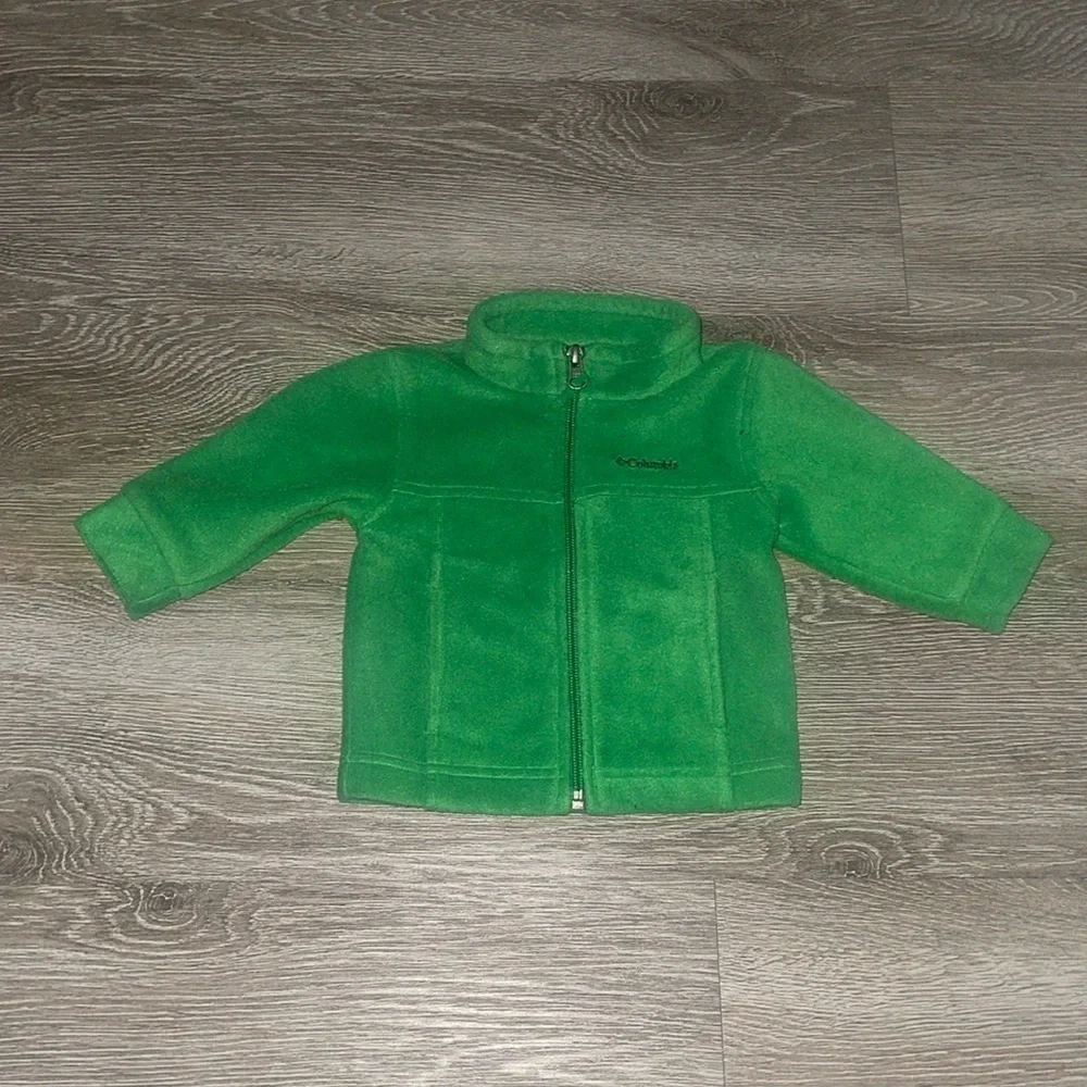 Columbia baby 3 to 6 month green fleece jacket